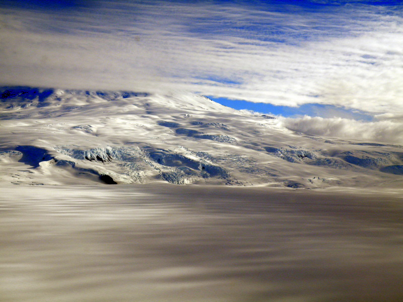 low clouds on Mt Terror