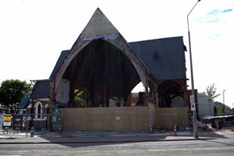Christchurch damaged church
