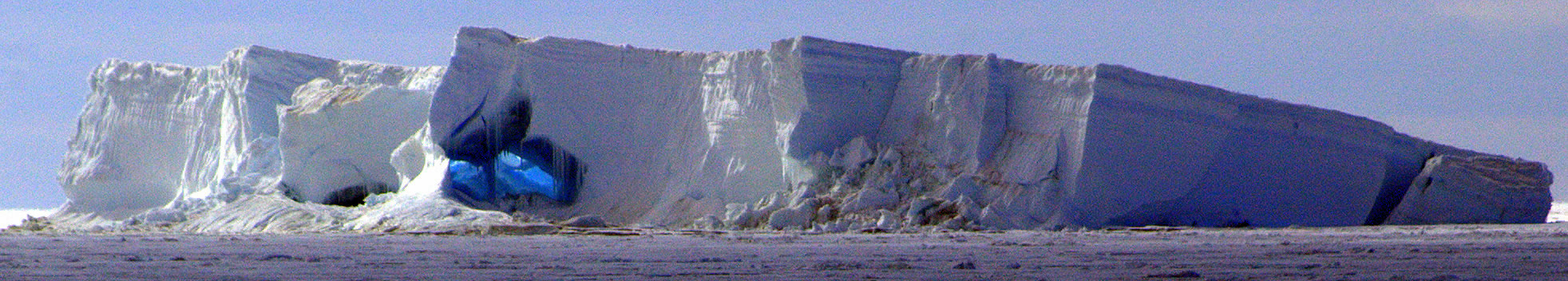 blue tunnel arch in iceberg