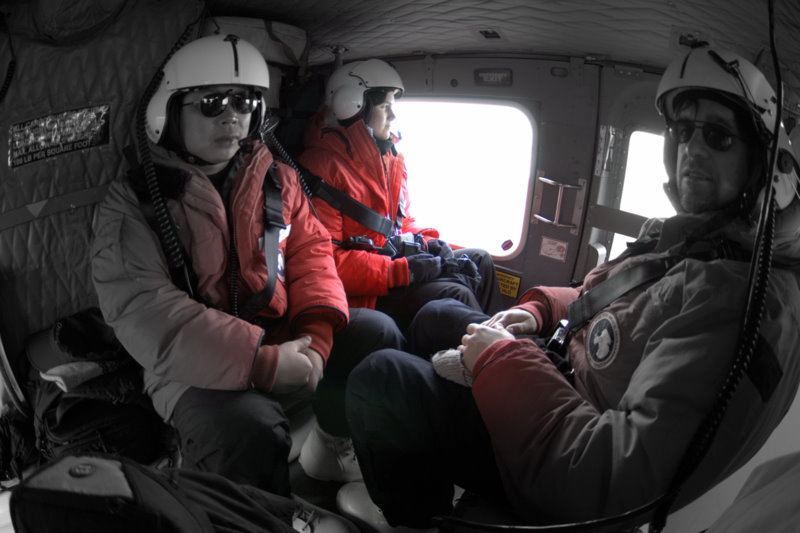 inside helicopter